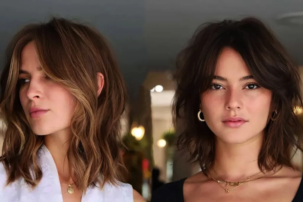 челка шторка